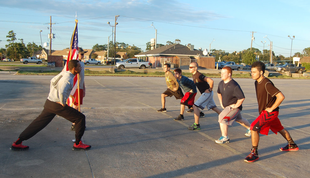 Military recruits get a small taste of boot camp before shipping out